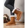 Thick-soled Warm Snow Boots Women's 2025 Winter New Plus-size Muffin with Fleece and Thickened Wool Mouth Mid-tube Cotton Shoes