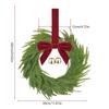 Small Christmas Wreath Artificial Seasonal Decoration with Red Bows and Bells Christmas Artificial Wreath for Window Mantel