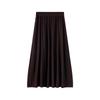 Le Kasha Fine Wool Women's Long Dress - Machine Washable, Autumn/Winter High-End Umbrella Skirt