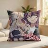 Aangels Of Deaths Anime Cushion Cover Silky Short Plush Invisible Zipper Dustproof Sofa Pillow Case For Home Decor