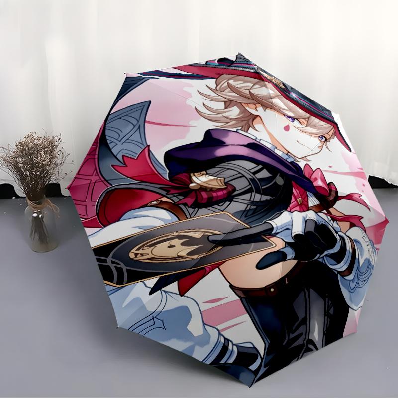 1pc Genshin Impact Lyney1 Umbrella, Sun Protection, And UV Shielding. It Has Eight Sturdy Ribs for Outdoor Use And Perfect Gift