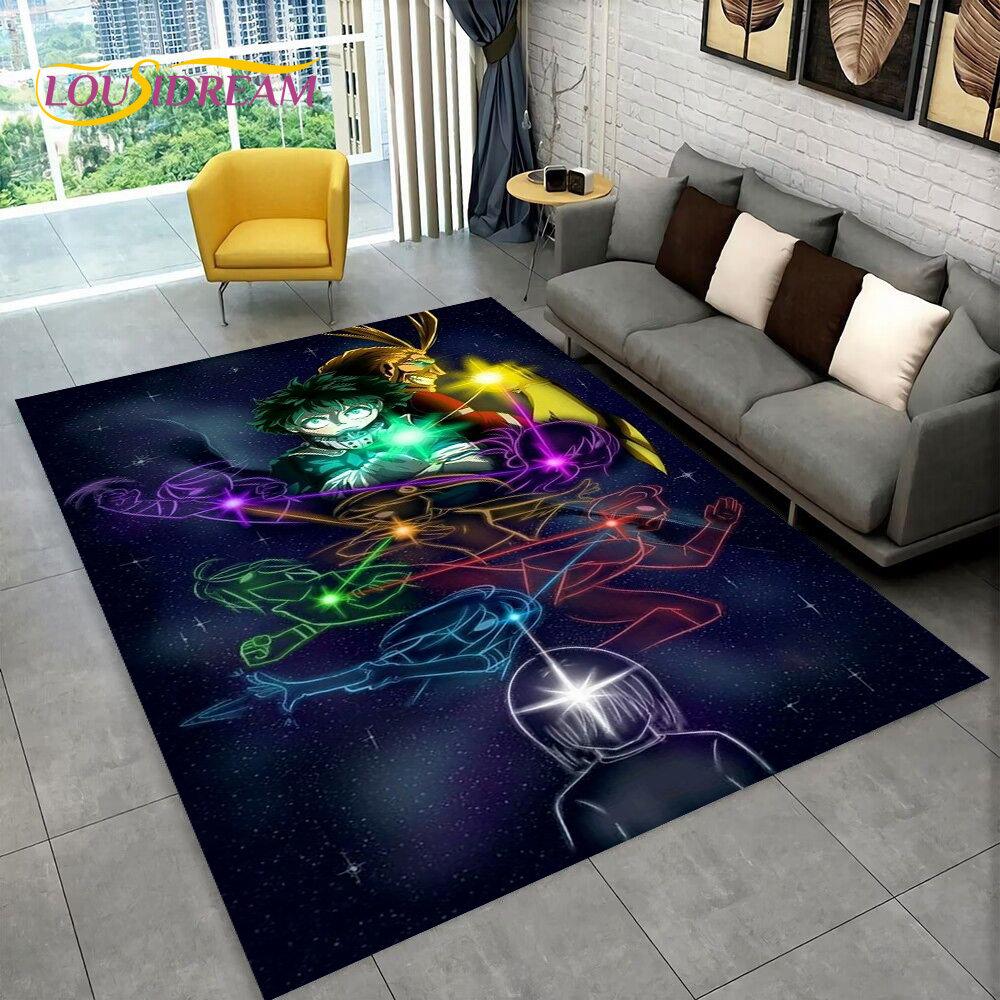 My Hero Academia, Japan Anime Area Rug,Carpets Rug for Living Room Bedroom Sofa Doormat Decoration,Kids Play Non-slip Floor Mat