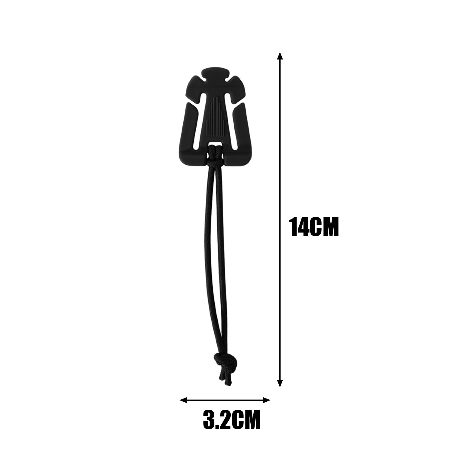 

Fixing Webbing Straps Clips with Elastic Rope Durable Tactical Gear Secure Triangular Buckle Backpack Clamp Carabiner Gear Tools 1PC чёрный