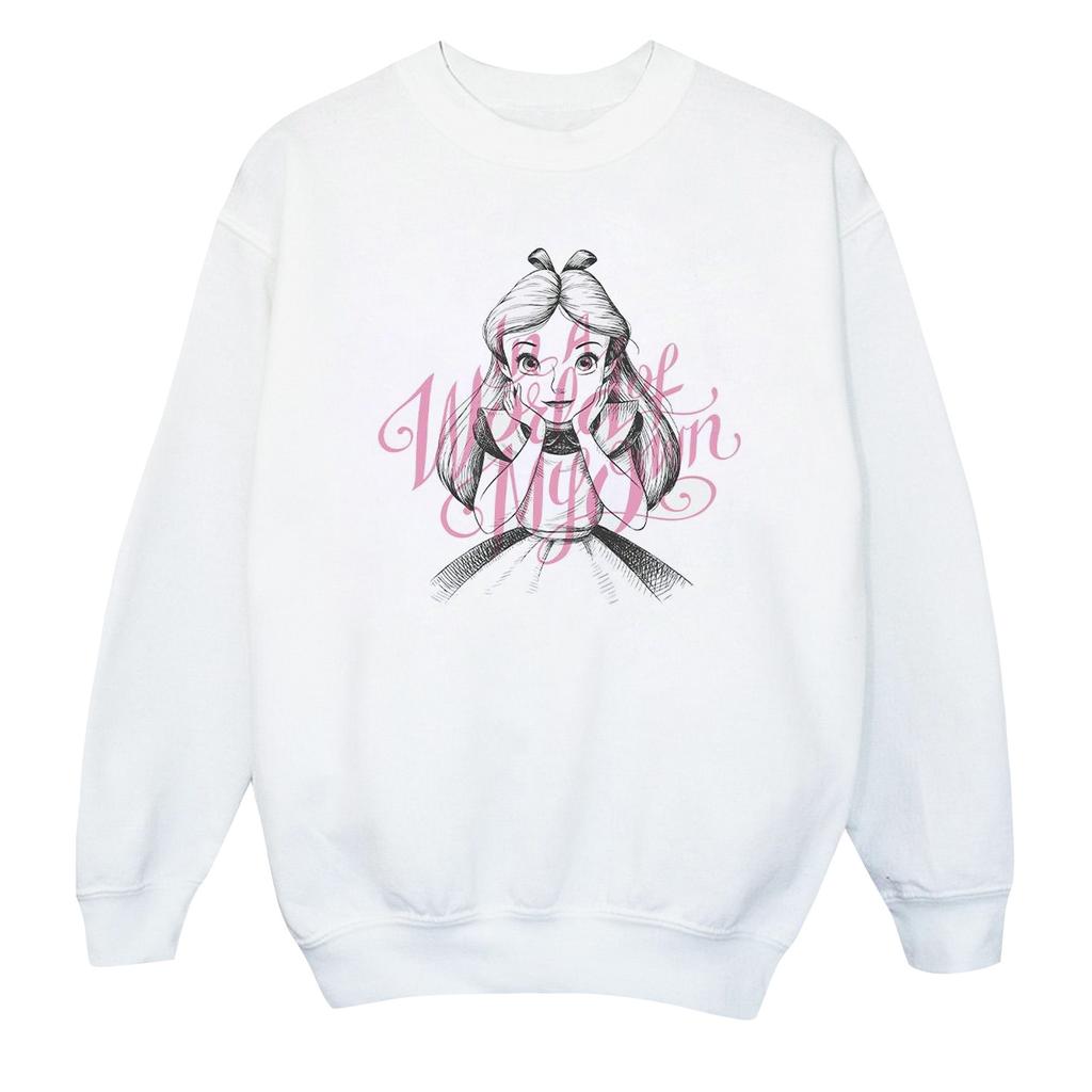 Disney Girls Alice In Wonderland In A World Of My Own Sweatshirt