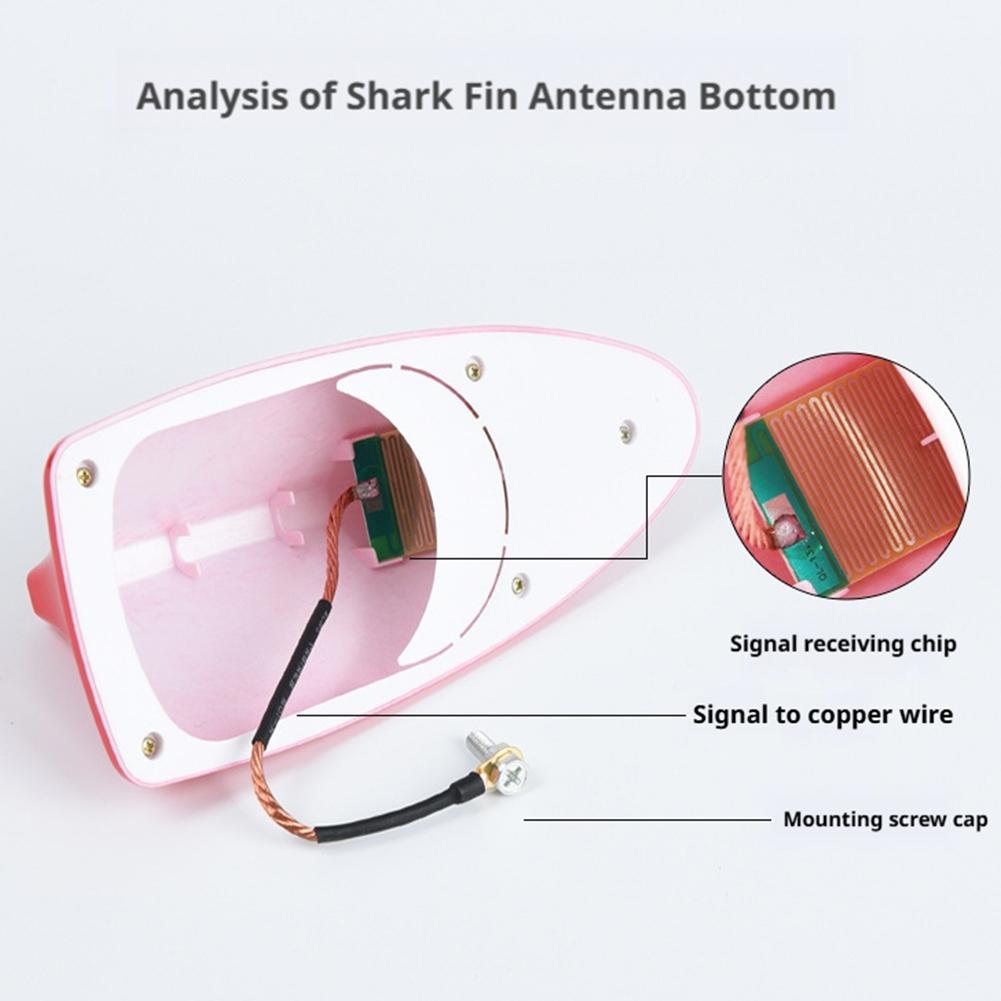 Car Shark Fin Antenna Radio FM Antenna Signal Aerials Replacement Auto Styling Roof Signal Aerial Decoration Radio Shark Fin