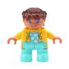 Big Building Blocks Boy Girls Family Policemen Figures Doll Compatible Duplos Children Kids Self Locking Bricks Assemble Toys