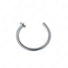 ASTM F136 Titanium D Shaped Nose Piercing Implant Grade Titanium Gothic Pierced Nose Ring 18G 20G Classic Piercing Body Jewelry