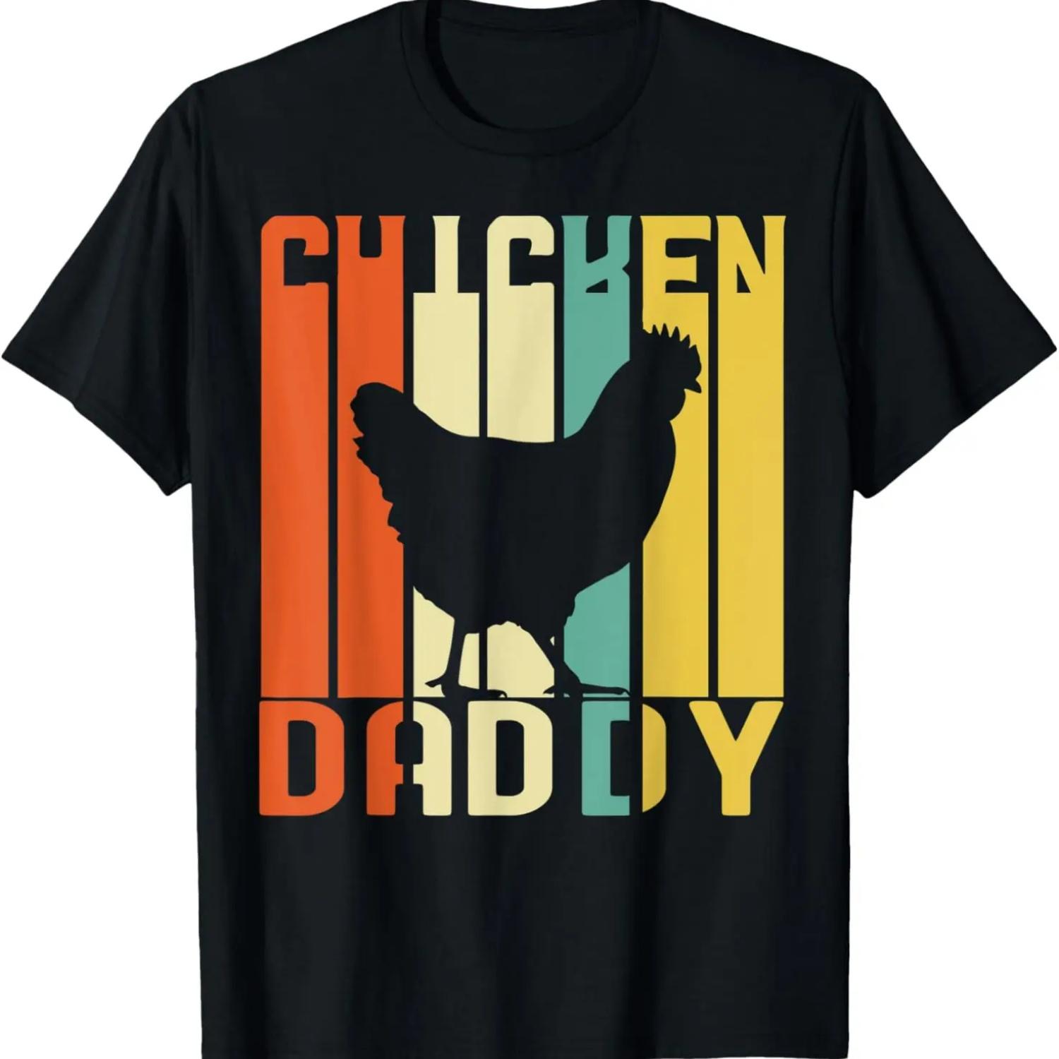 

Cool Chicken Daddy Shirts For Men Chicken Dad Farmer Poultry T-Shirt XXXXXL чёрный