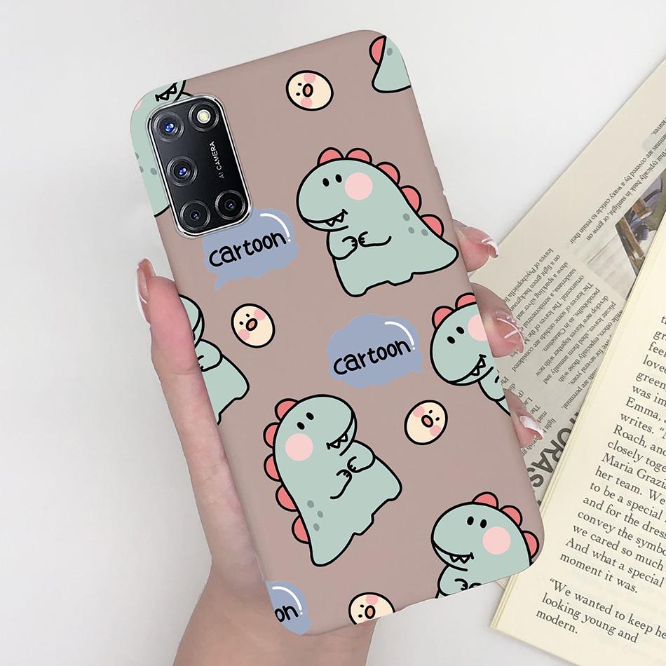 For Oppo A52 A72 A92 Case Cartoon Silicone Coque Heart Painted Cover For Oppo A72 A52 A 52 A 72 A 92 OppoA52 OppoA92 Phone Case