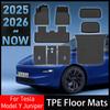 Car Trunk Mat For 2025 2026 Tesla Model Y Juniper TPE Floor Mats & Cargo Liner All Weather Trunk Mats Backrest Mats Accessories