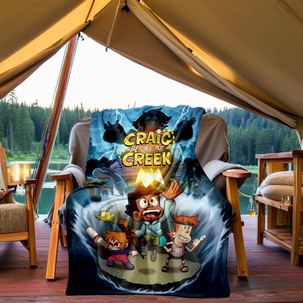 1pc Craig of the Creek Outdoor Blanket Lightweight Flannel, All-Season Use for Sofa, Bed, Travel, Camping, Living Room, Office, Couch013