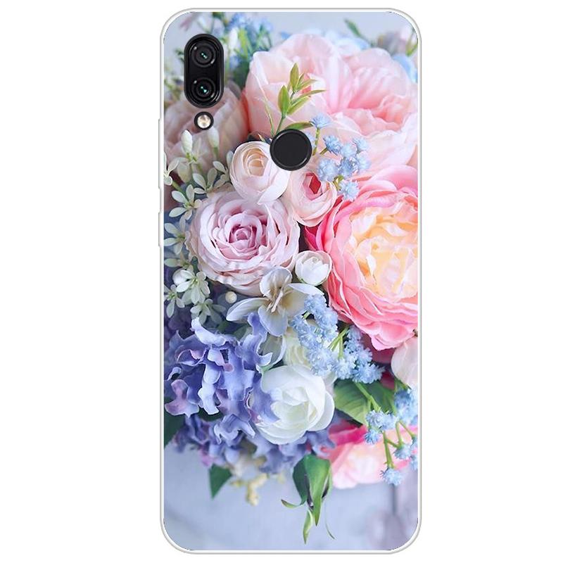For Xiaomi Redmi Note 7 Case Flower Animal Cover Silicone Case For Redmi Note 7 Pro Note7 Bumper Shockproof Phone Case Coque