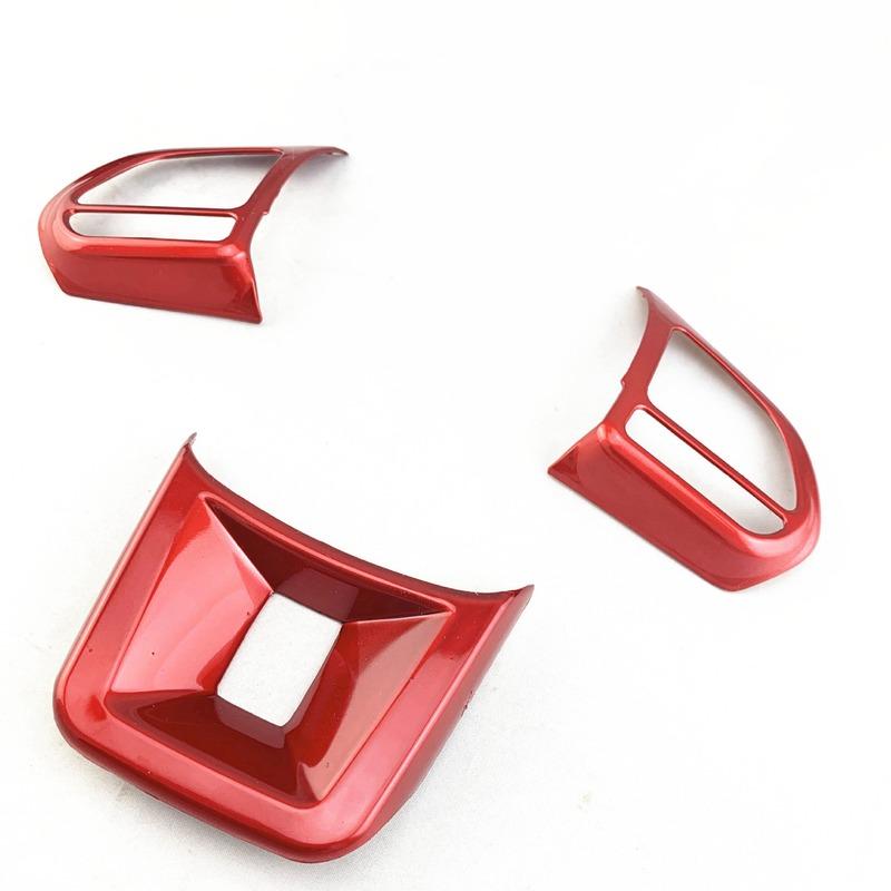 3Pcs/Set ABS Car Steering Wheel Button Cover Sticker Interior Decoration For MG5 MG6 MG HS ZS Car Styling