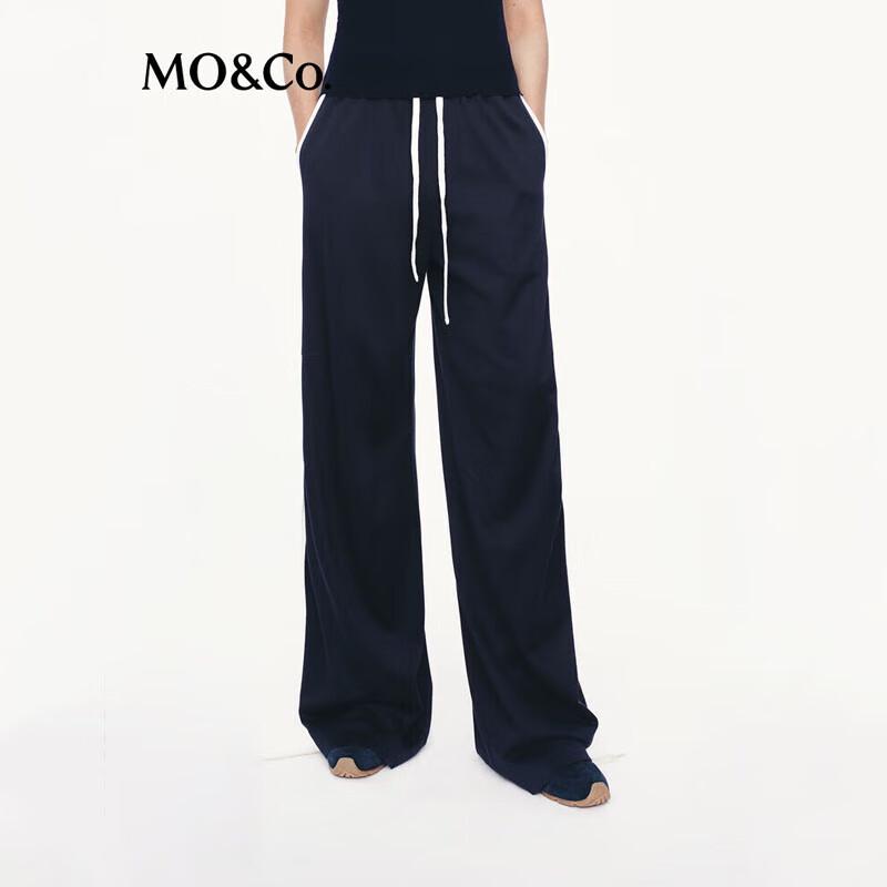 MO&Co. Women's Sporty High-Waist Wide-Leg Casual Trousers