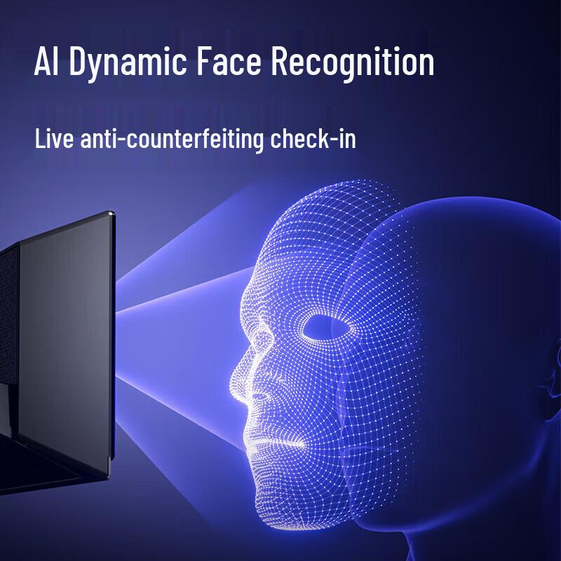 Deli D30C AI Dynamic Face Fingerprint Attendance Machine CN plug (adapter included)