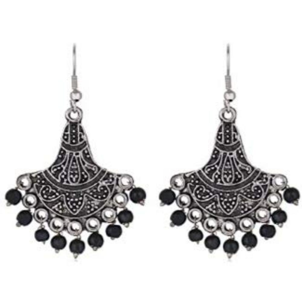 Tribal Collection Серьги-крючки из оксидированного серебра и кристаллов для женщин — фото 6