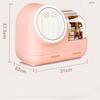Cosmetic Storage Box with LED Lamp Dust-proof Desktop Finishing Mask Lipstick Skin Care Cosmetic Box Rack