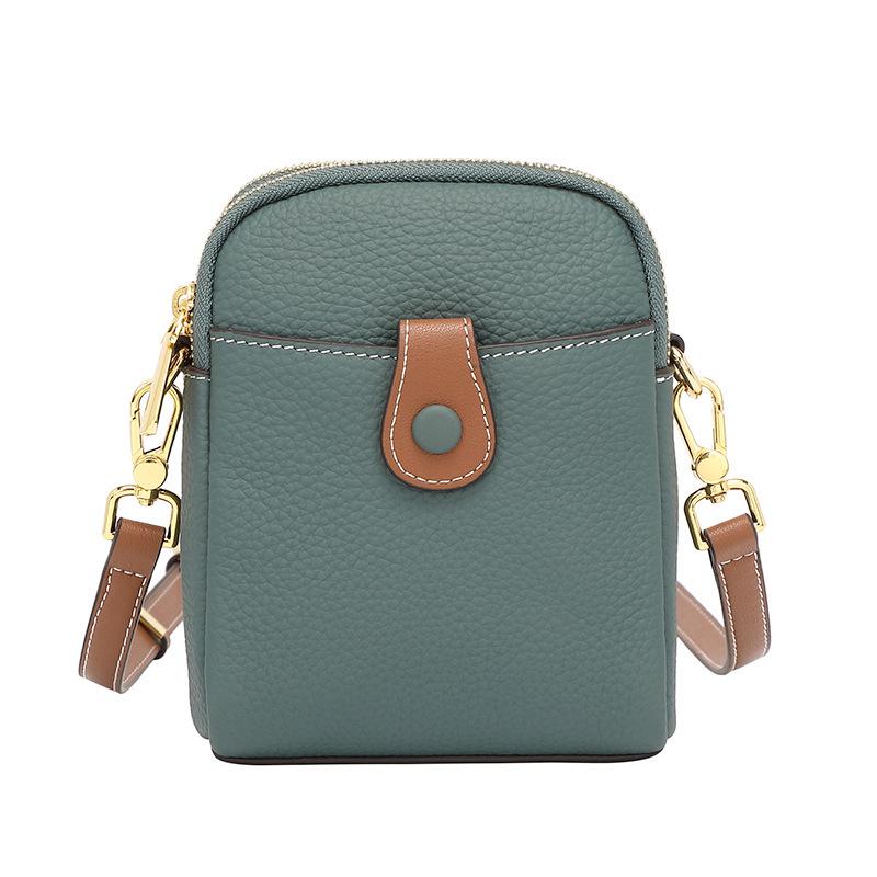 Spring/Summer 2025 Women's Genuine Leather Mini Crossbody Phone Bag - Versatile, Hot Single Shoulder Handbag.