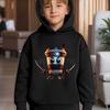 Lustige Cappuccino Assassino Kinder-Hoodies Jungen Mädchen Lustiger Italienischer Brainrot-Druck Langarm Kapuzenoberteil Kinder Humor Sweatshirts