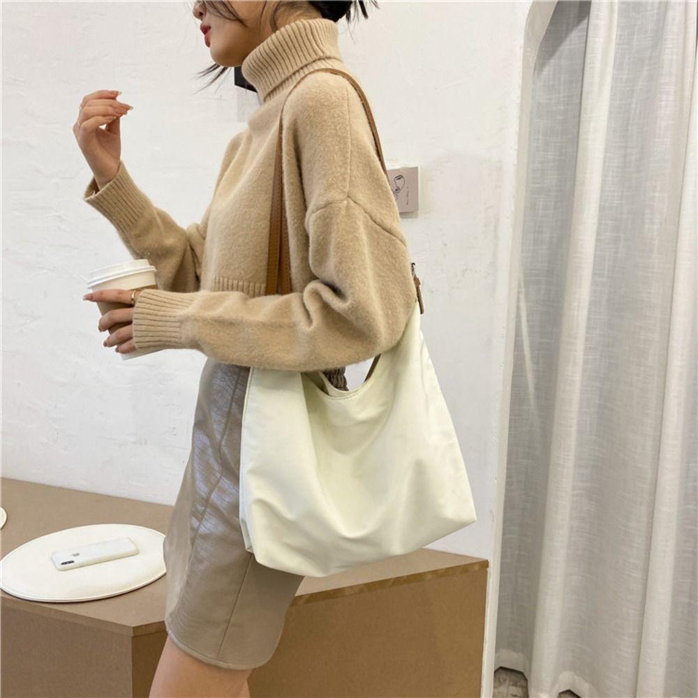Large Capacity Pillow Shoulder Bag Pillow Bag Tote Bag Fashion PU Dumpling Bag Streetwear