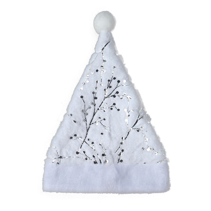 Cute Bronzing Snowflake Imitation Rabbit Fur Christmas Hat Star Plush Hat Adult Children Party Decorations