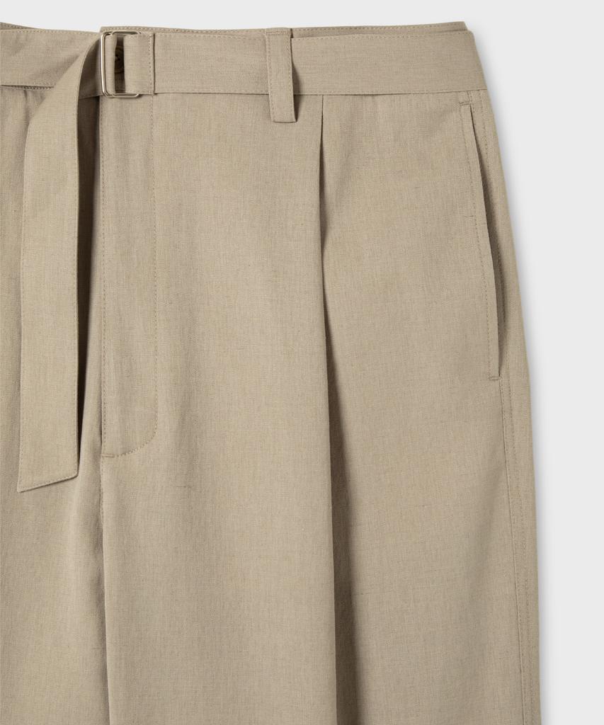 NONBLANK [Summer] Summer Cool Touch Belted Wide Fit Pants_Beige