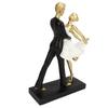 Romantisches Paar Tanzende Skulptur Dekoration Harz Elegantes Paar Balletttänzer Statue Figur Ornament Gold 7130W‑01