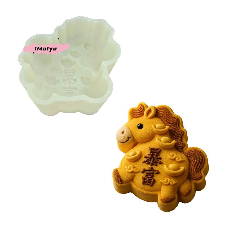 Cartoon Silicone Horse Mold - Multifunctional Baking Tool for Pudding Jelly Mousse Chocolate Ice Cubes DIY Craft Dessert Maker