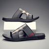 Men's Plaid Slippers Casual Summer Sandals 2025 Versatile Korean Version Trendy Shoes Lycra Beach Shoes Cool Slippers