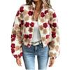 Autumn Winter Flower Jacket Women's Coat, New Arrival Fashion Outerwear For Cross-Border E-Commerce
