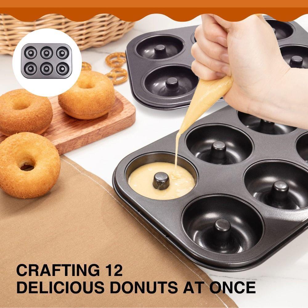 12/6 Grid Muffin Pan Non-Stick Cupcake Mold Kitchen Baking Tool Cheesecake Pan  Bakery