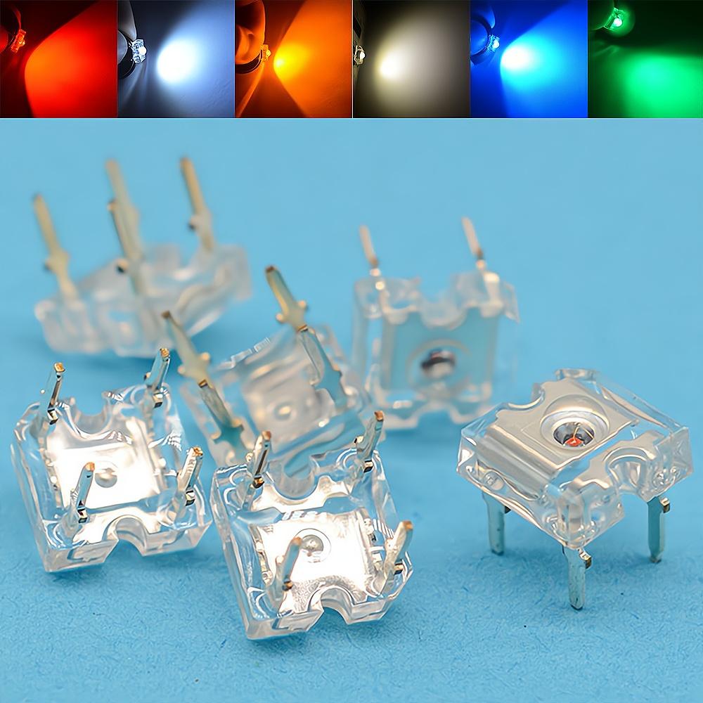 

1000Pcs 3mm Piranha LEDs Diodes Lamp Super Flux Diode White Halloween Decorations Atmosphere Dome Wide Angle Bright Bulb Product зелений