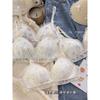 Pastoral Songdo, French thin underwear women's small breasts gather and show breasts, small floral anti-sagging bra without steel ring