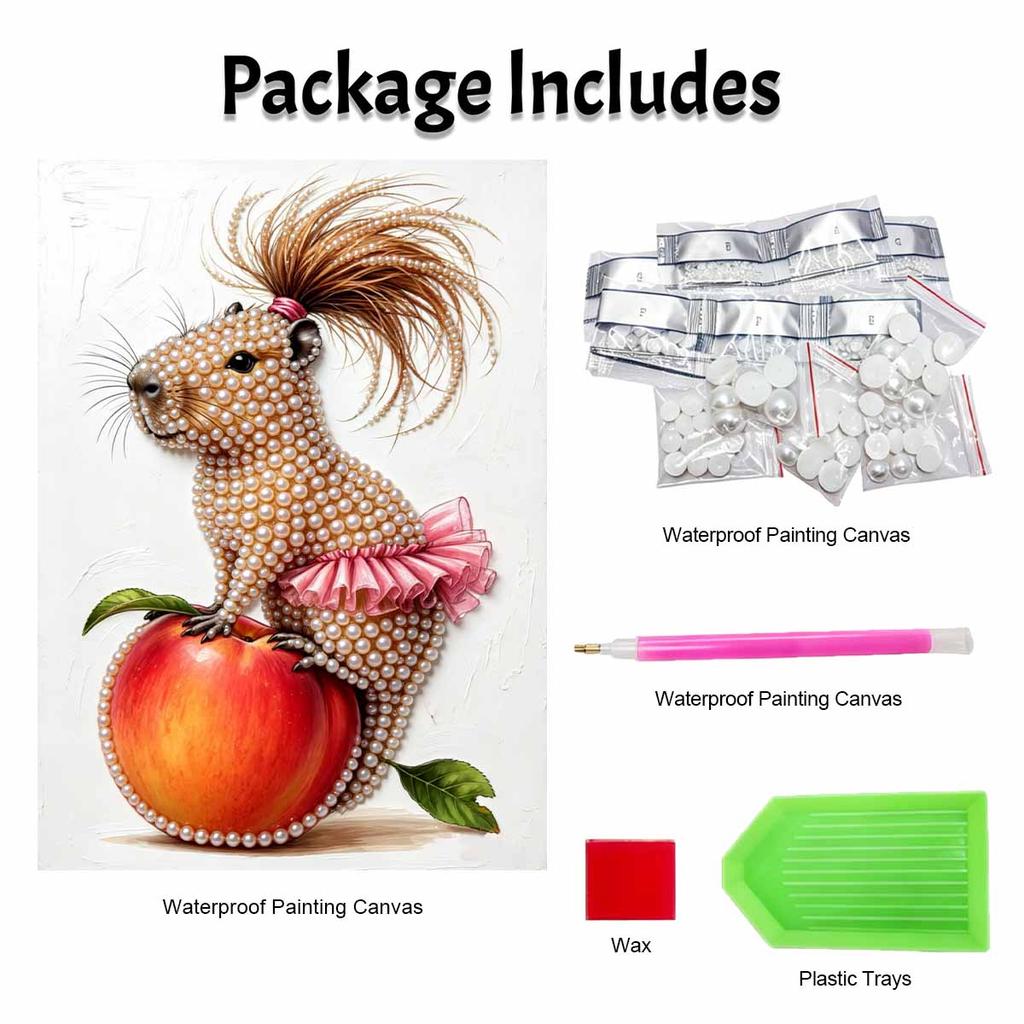 Capybara pearl painting handmade DIY 5D creative ornaments living room home decoration painting