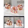 Christmas Decoration Glowing Cottage - Soft Clay Fairy Tale Gingerbread House, Festive Display for Home & Window Decor