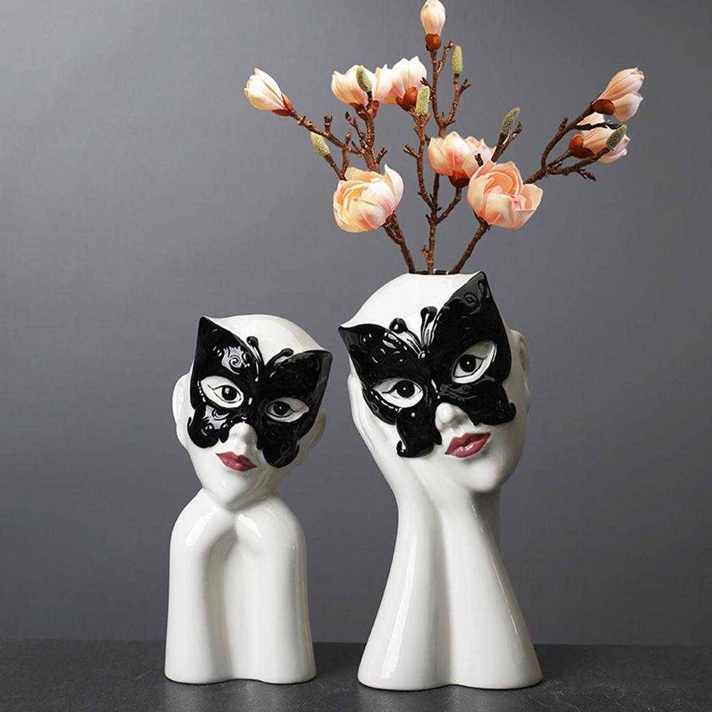 Handwerk Mädchen Maskenform Silikonform für einzigartige Pflanzgefäße Robustes Zementgips Gießwerkzeug Heimdekoration