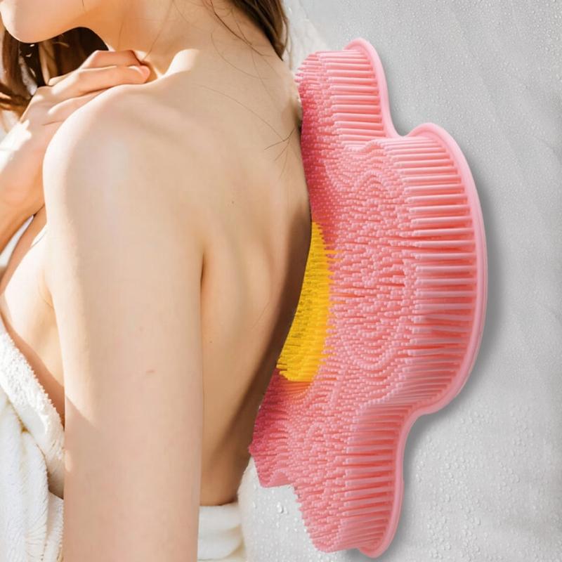 Portable NonSlip Bath Foot Scrubber Silicone Massage Mat Silicone Back Exfoliating Cleaner For Foot Care Heel Relief