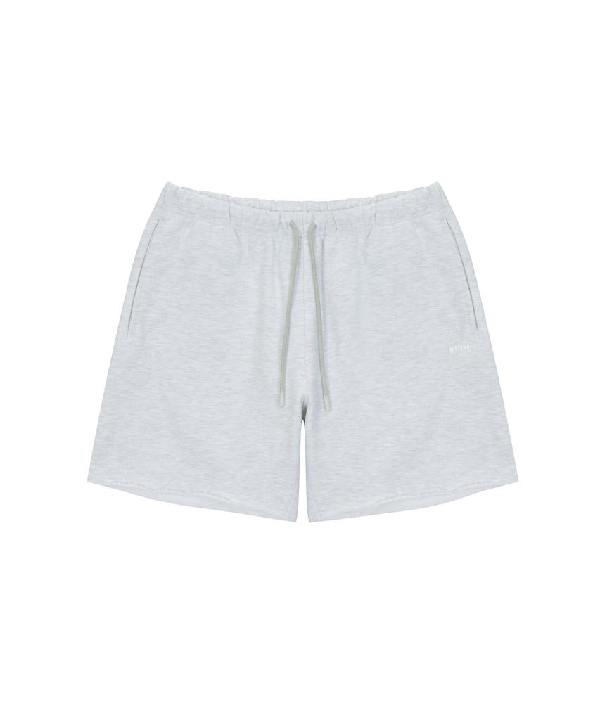 Matile Basic Logo Short Sweat Pants / Light Gray