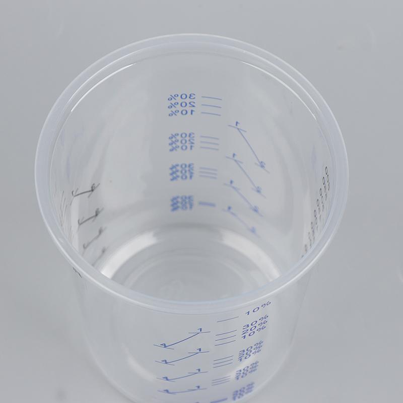 10/50 ks kalibrovaných kelímků na míchání barev, plastové kelímky na míchání barev, míchací kelímky o objemu 600 ml