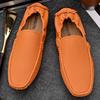 Summer New Hot-selling Amazon Large-size High-end Soft-soled Doudou Leather Shoes, Lazy Foot-covering Driving Men's Shoes