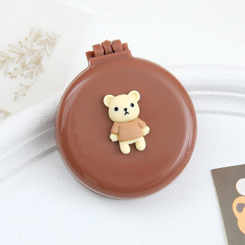 Cute Cartoon Folding Comb with Cosmetic Mirror for Girls Air Cushion Massage Portable Comb  Kids Dress Up Makeups Toy Gifts