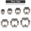 7pcs/set Flower Petal Metal Cutting Dies Set for DIY Faux Leather Crafts - High Carbon Steel Punching, Assorted Sizes (20-50mm)