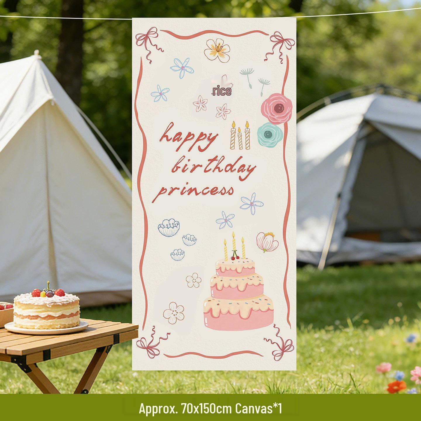 Retro Cartoon Süßer Geburtstag Foto Hintergrund für die erste Party von Kindern white