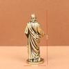 Brass Christ Statue With Fine Carved Details Vintage Antique Finish For Home Decor Collection Gifts