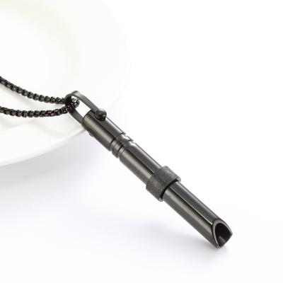 Fashion Mindfulness Training Whistle Stainless Steel Rotatable Yoga Portable Stress Relief Jewelry Accessories