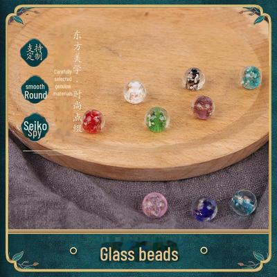 Leuchtende Glasperlen für DIY-Schmuck - Rundes Perlenarmbandmaterial