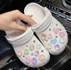 1Set DIY Colorful Powder Shoe Charms Set Fashion Crystal Pearl Flower Shoe Decorations Detachable Shoes Accessories