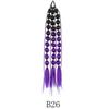 20" Colored Hair Extensions Lightweight with Hair Tie Kids Bubble Ponytail Extension Fashion Women Handmade Braided