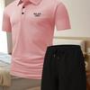 Mens Summer Track Suits 2 Piece Shorts Sets Short Sleeve Sweatsuit Outfits Golf Polo Shirts 