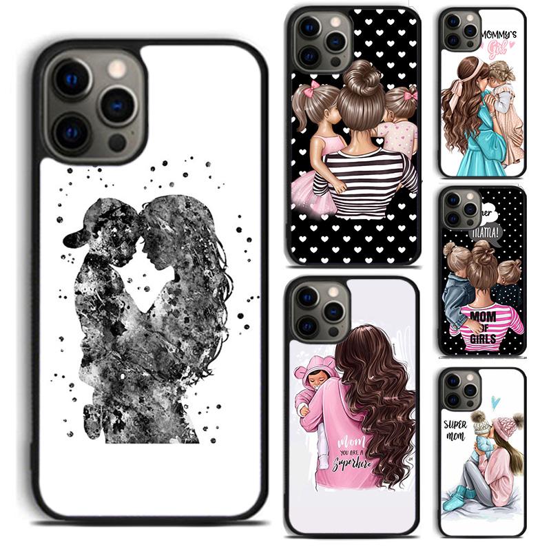 Beautiful Mother Daughter Son Phone Case Cover For iPhone 17 Air 16 15 14 Plus Apple 16 11 12 13 Pro Max Coque